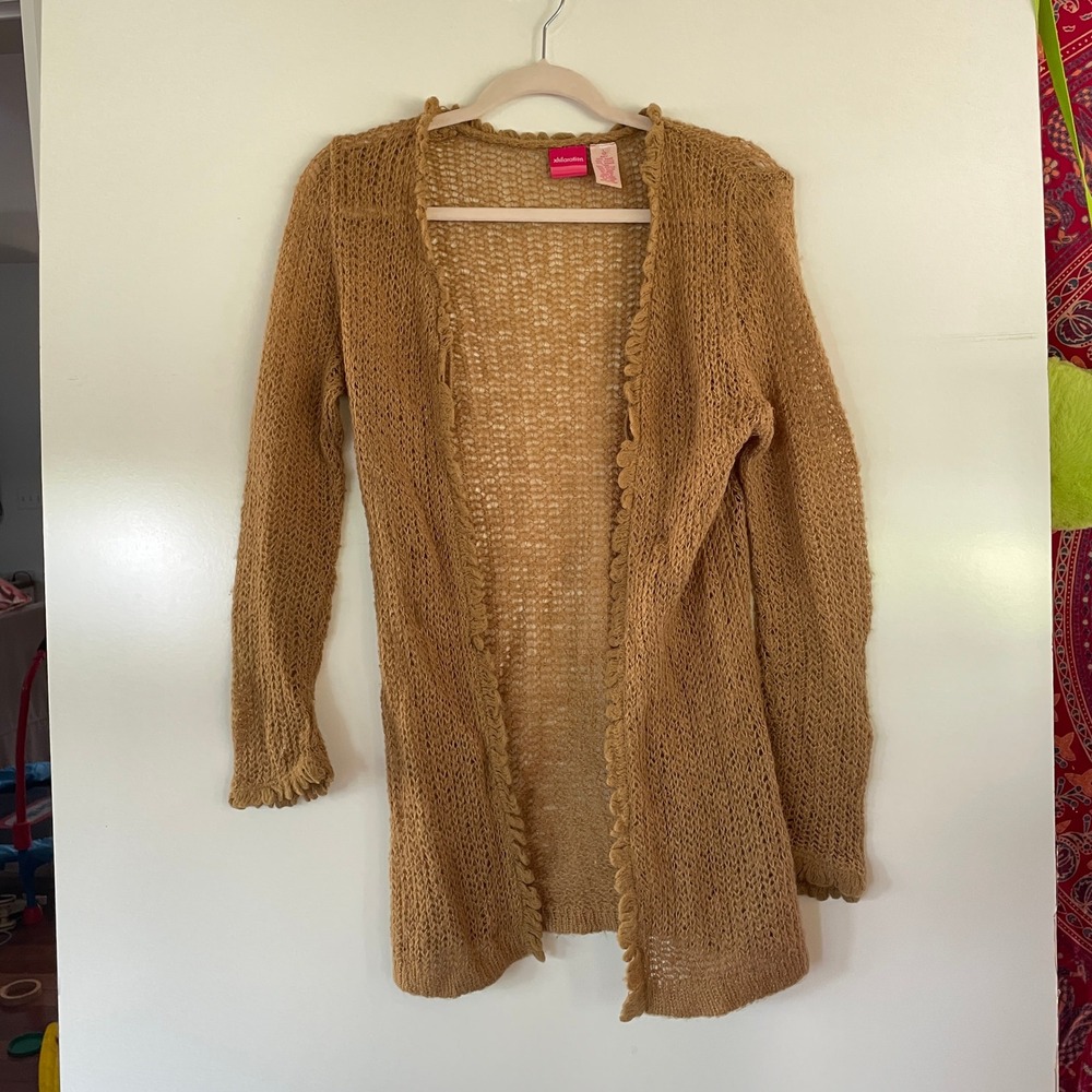 Vintage Y2K Xhilaration Fairy core whimsy Fall Knit‎ cardigan Women size 12